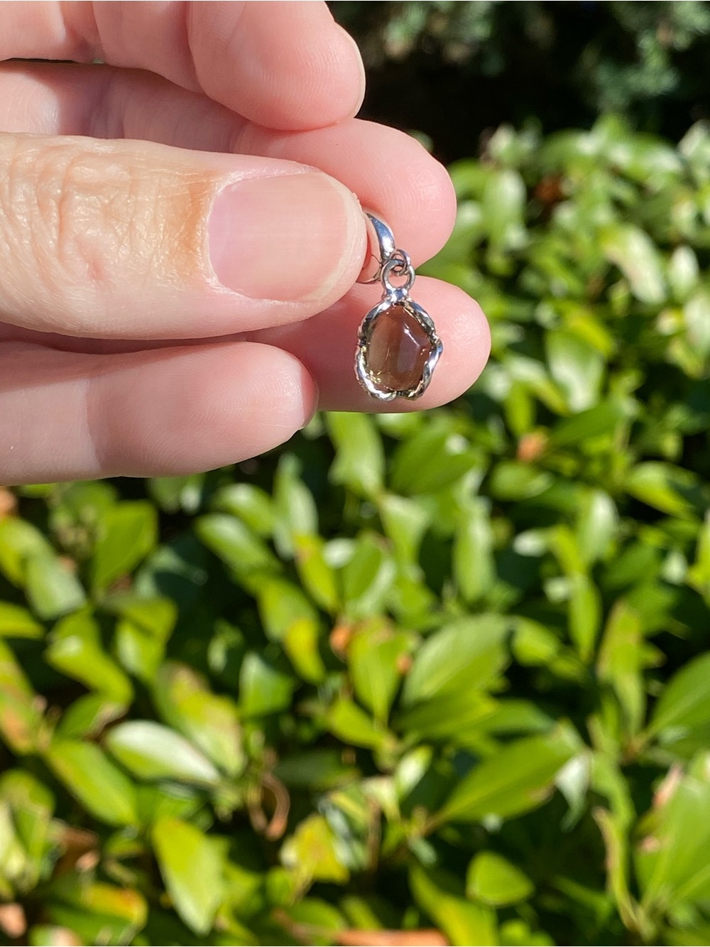 Natural Moldavite Pendant S925 Sterling Silver Charm Green Tektite Crystal